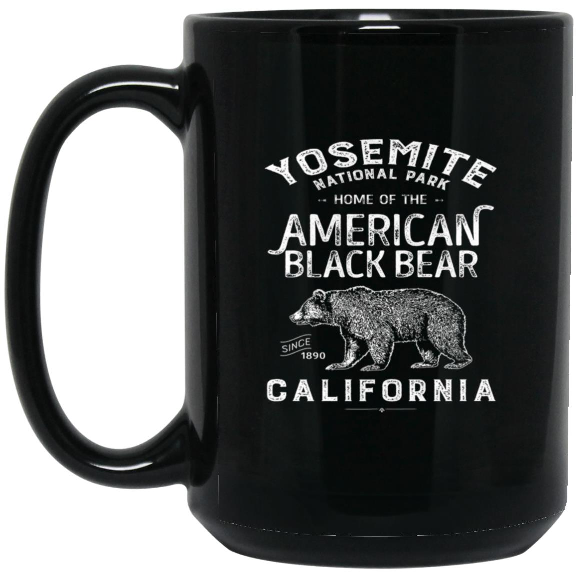 Yosemite National Park California Bear Vintage BM15OZ 15oz Black Mug