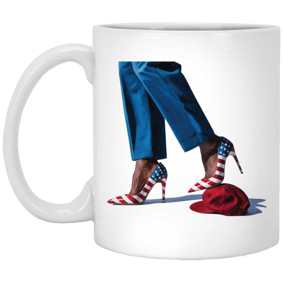 Kamala Harris With High Heels Stepping On Red