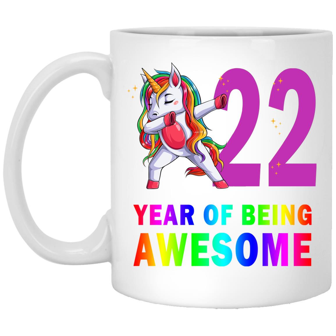 22 Years Old Unicorn Dabbing 22th Birthday Girl Unicorn Party
