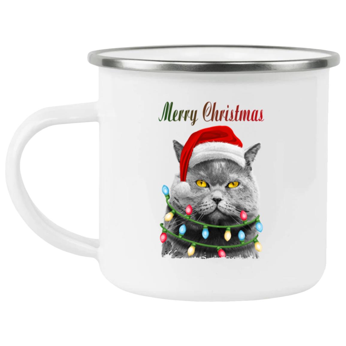 Cat Santa Christmas Tree Lights Xmas Girls Boys Meowy Catmas Merry Christmas