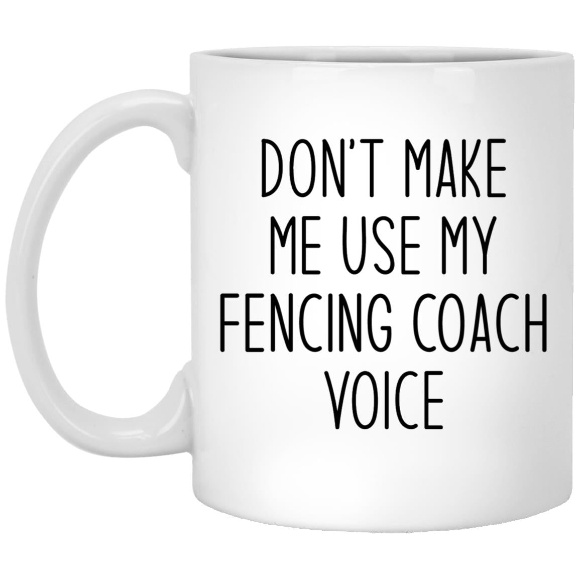 Fencing Coach XP8434 11oz White Mug