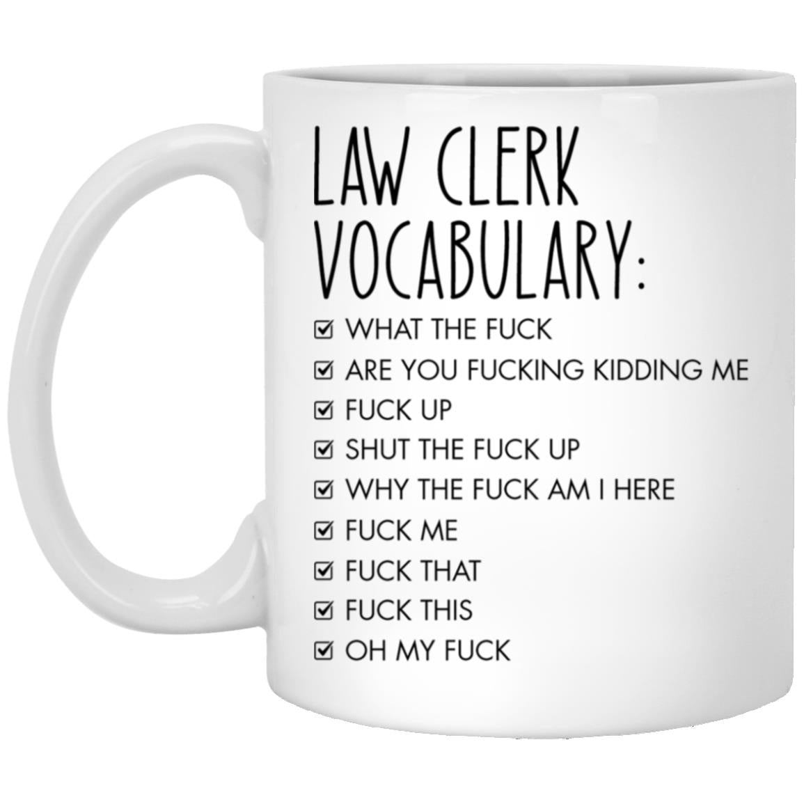 Law Clerk XP8434 11oz White Mug