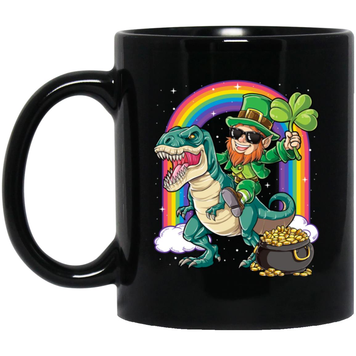 Leprechaun Riding Dinosaur St Patricks Day Boys Men T rex