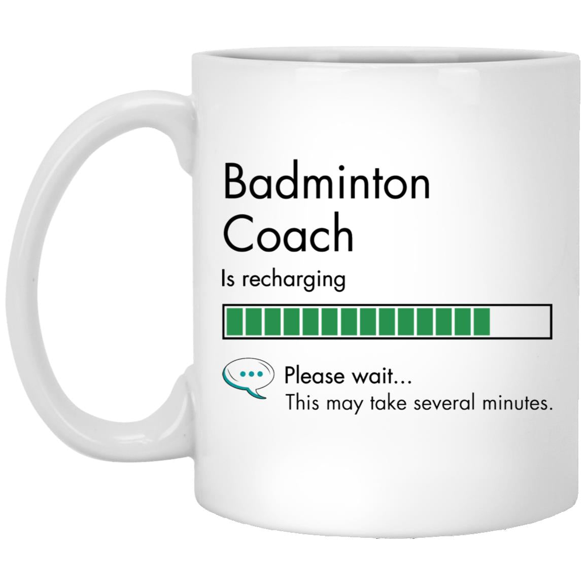 Badminton Coach XP8434 11oz White Mug