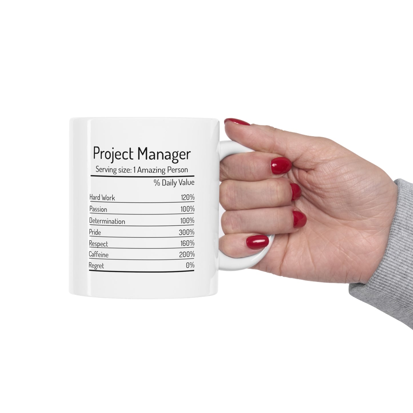 Project Manager Nutrition Facts Mug 2726904739