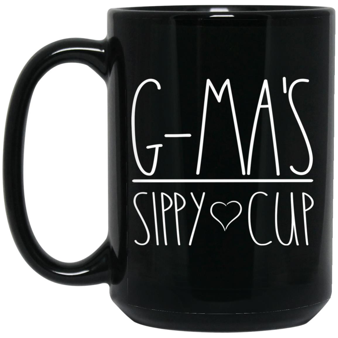 G-Ma's Sippy Cup Ceramic Coffee Mug (Black)
