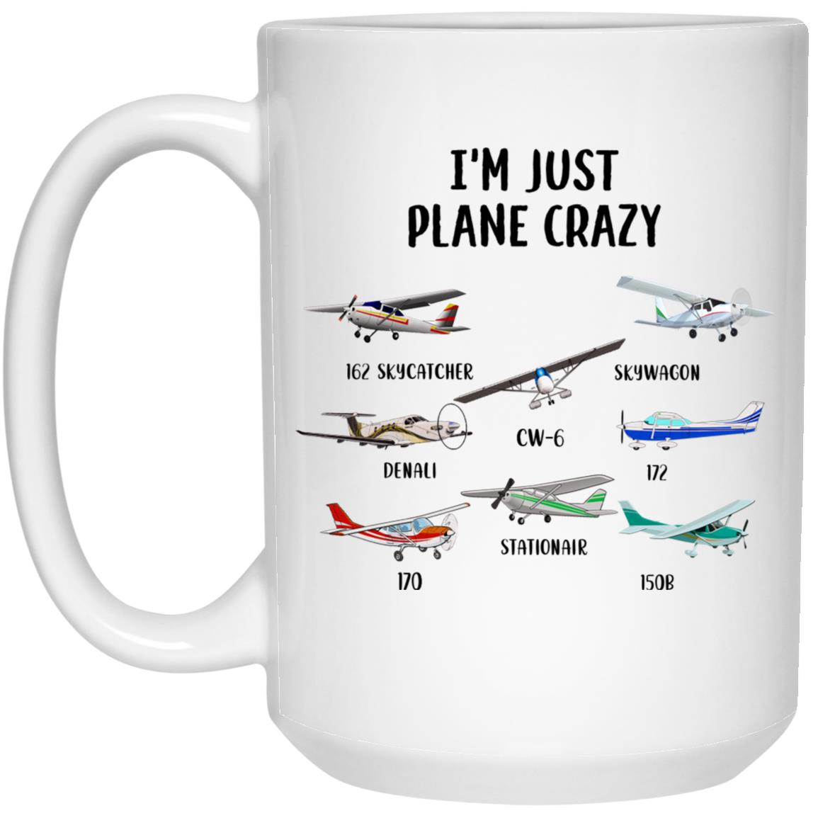 Pilot Mug, Planes Mug, Pilot Gift Present, Cessna 172 170 cw-6, Planes Airplane Lover, Coffee Ceramic Mug, Aviation Coffee Mug 21504 15 oz. White Mug