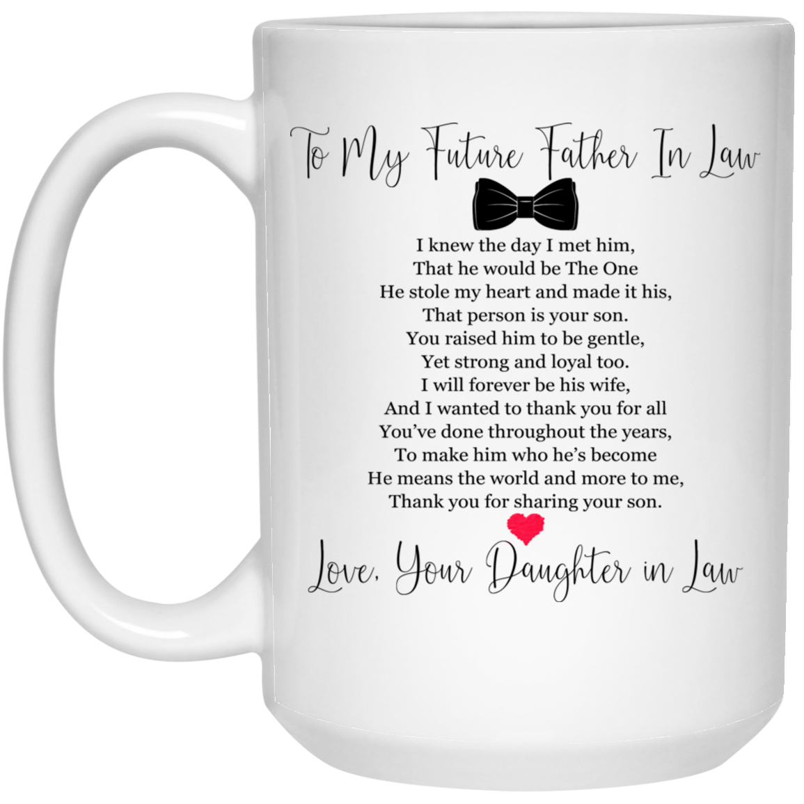 Future Father In Law Mug, Father of the Groom Gift from Bride, Father in Law Gift, To My Future Father In Law, Father In Law, Wedding Mug
