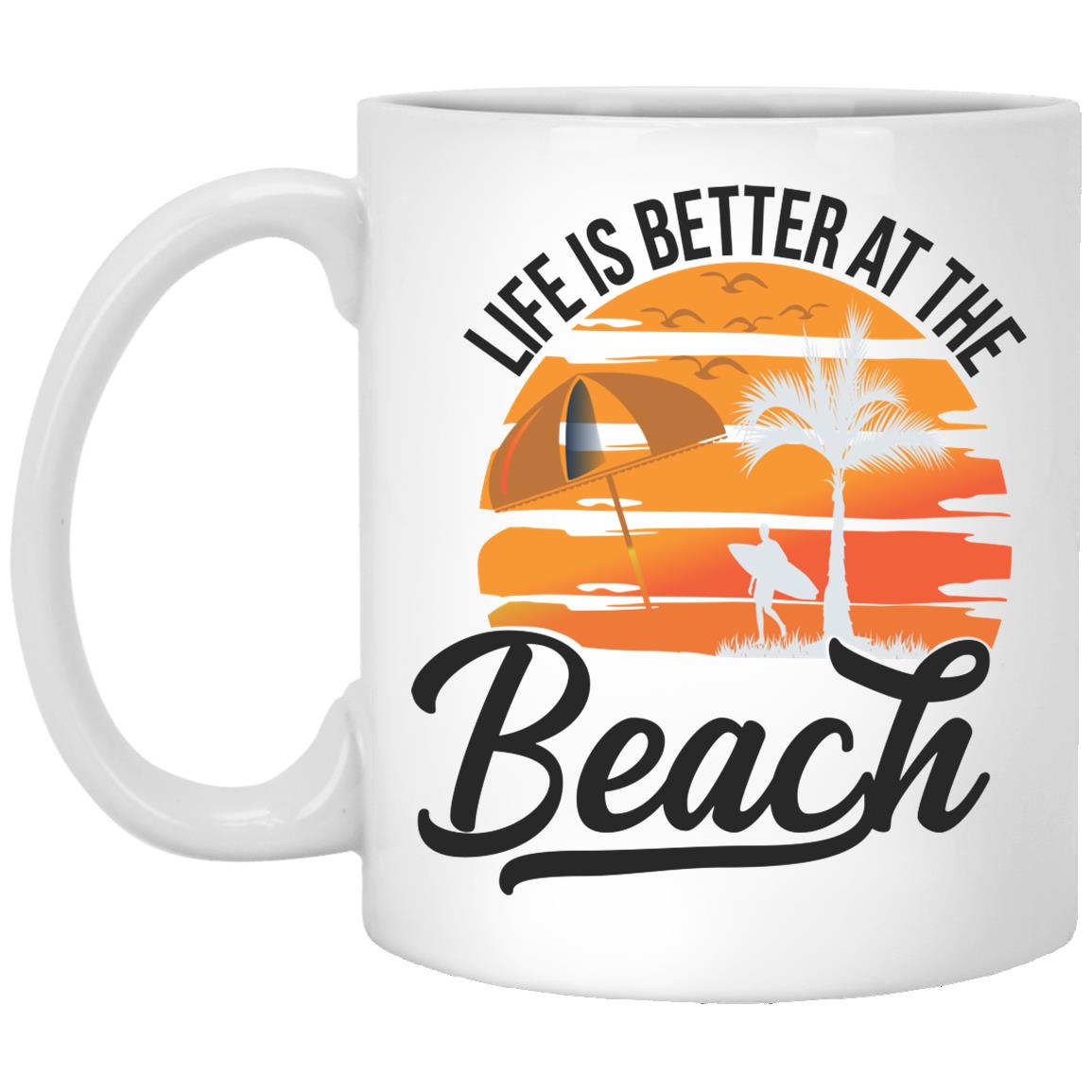 Life Is Better At the Beach XP8434 11 oz. White Mug