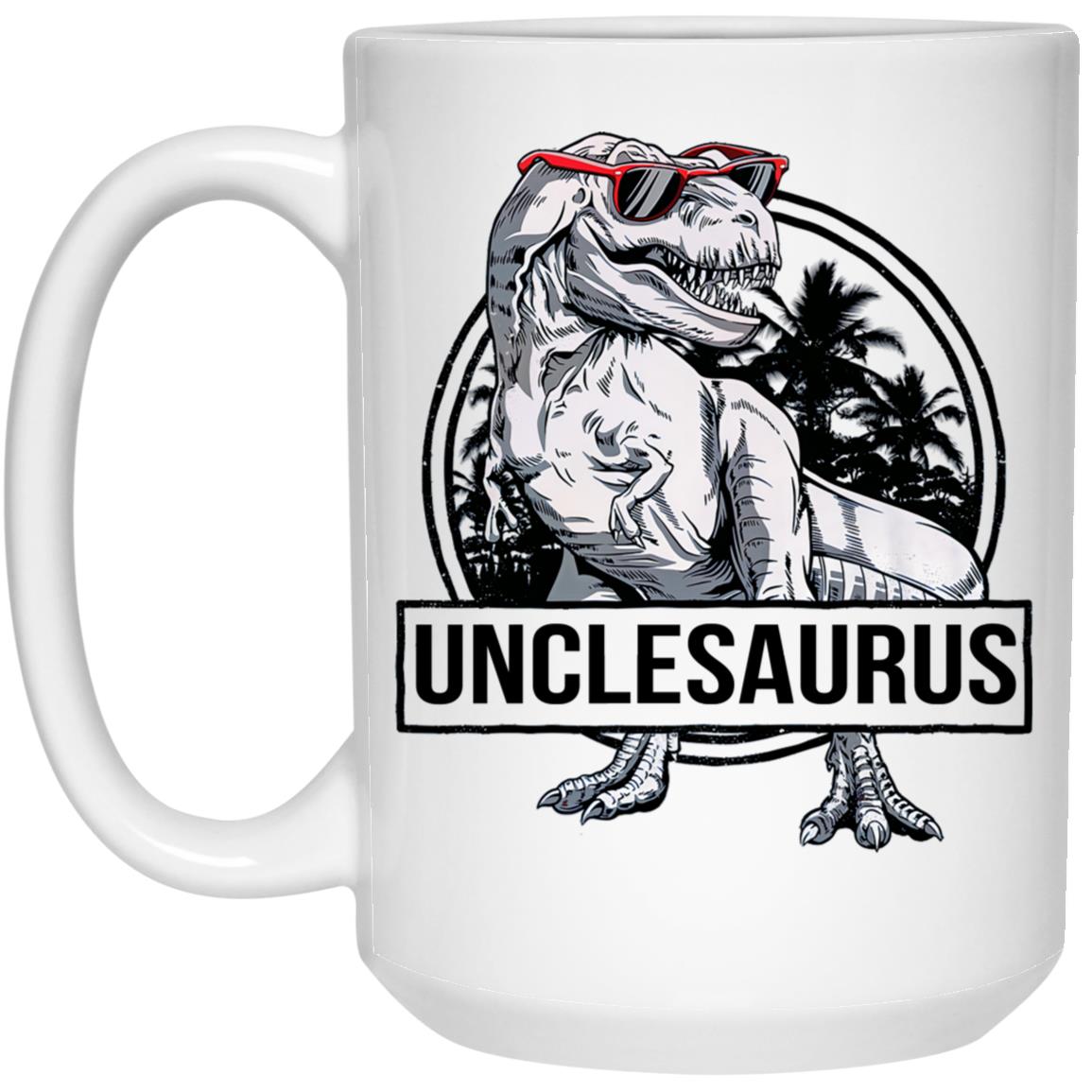 Unclesaurus T rex Uncle Saurus Dinosaur 21504 15 oz. White Mug