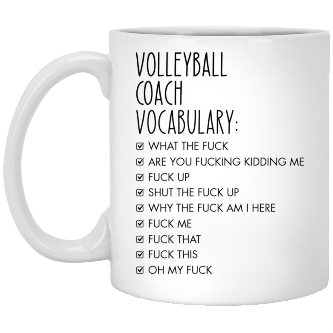 Volleyball Coach XP8434 11oz White Mug