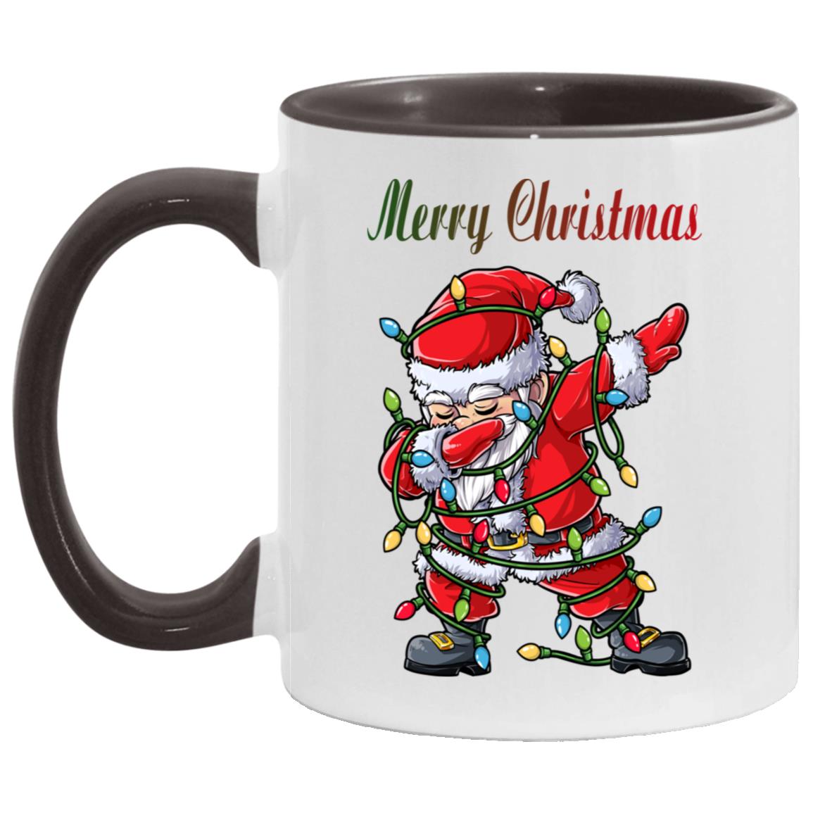 Dabbing Santa Christmas Tree Lights Xmas Merry Christmas