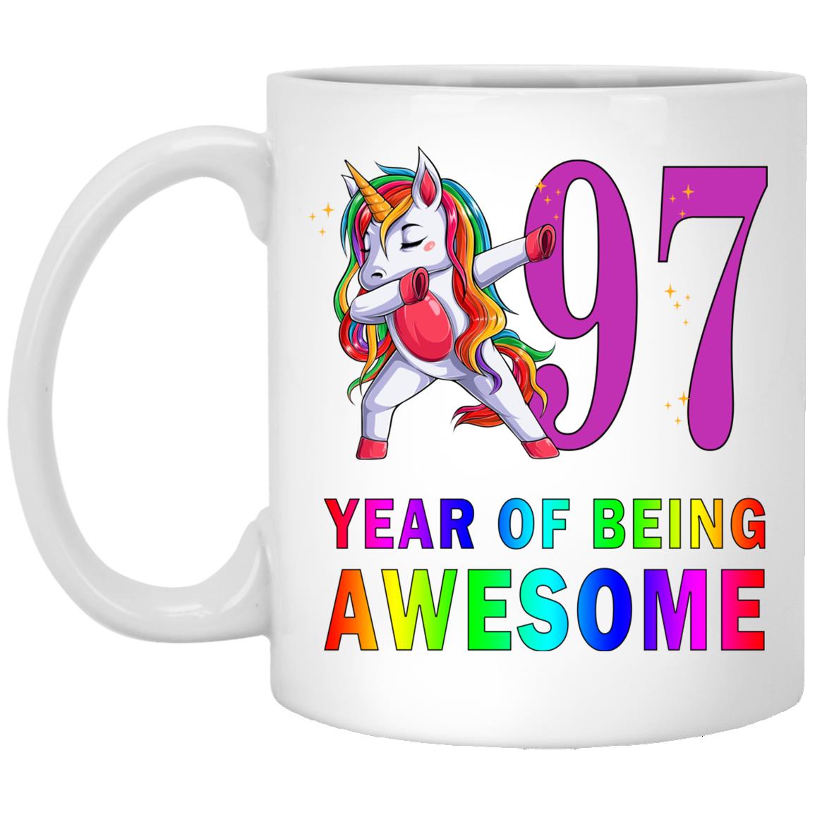 97 Years Old Unicorn Dabbing 97th Birthday Girl Unicorn Party