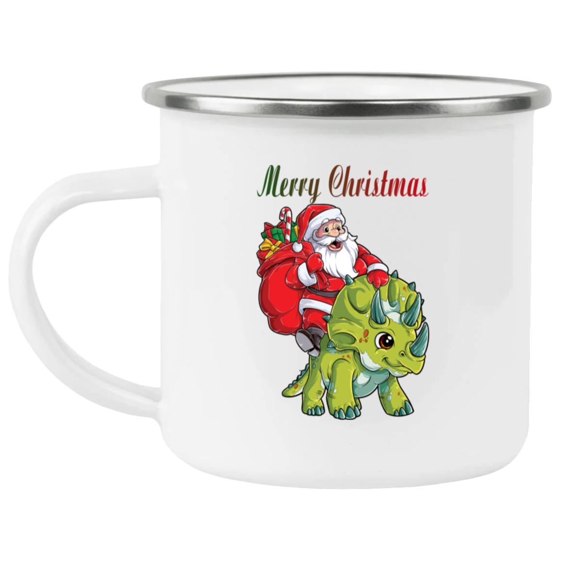 Santa Riding Triceratops Dinosaur Christmas Boys Kids Xmas Merry Christmas