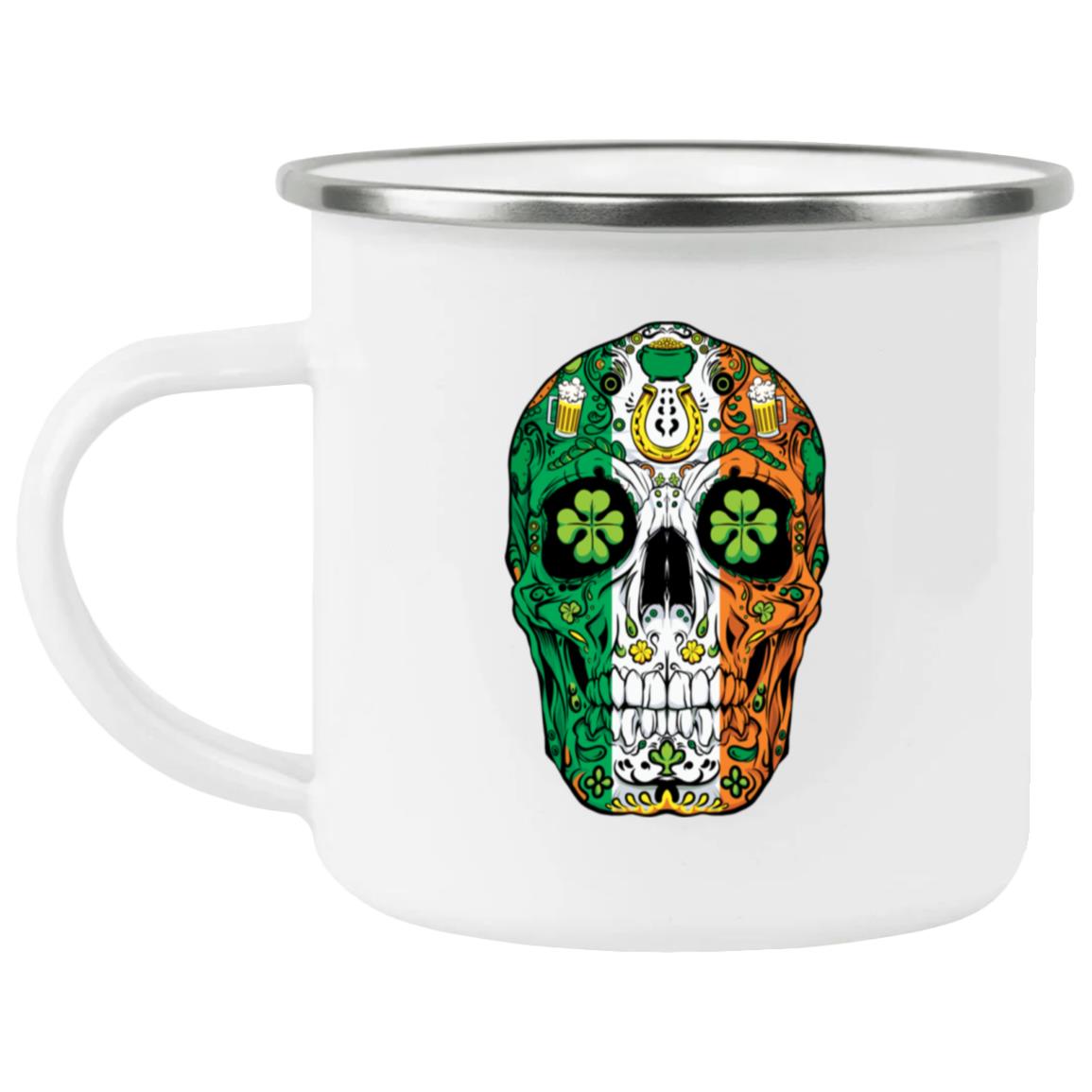 Sugar Skull St Patricks Day Ireland Irish Flag Irish