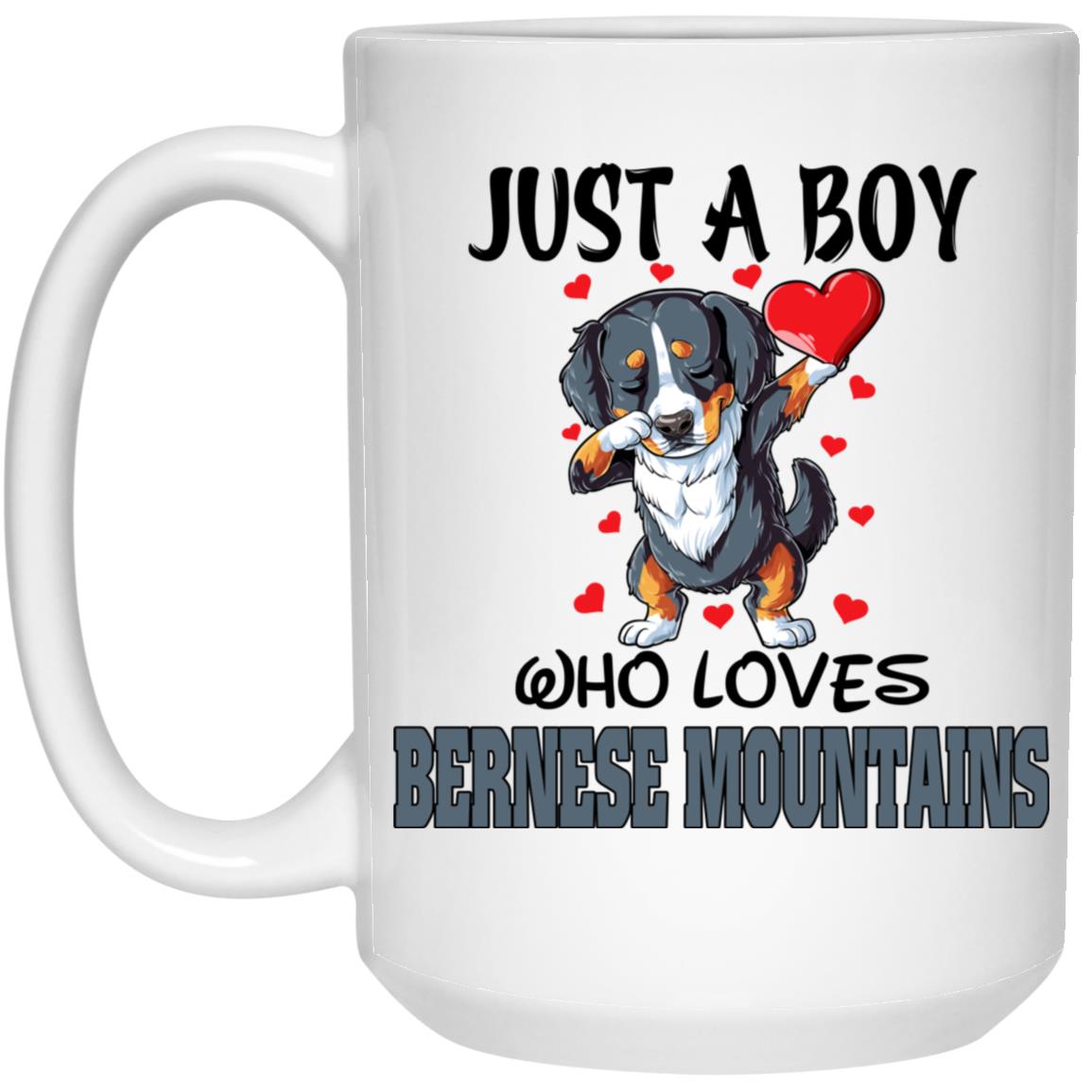Just a Boy who Loves Bernese Mountains