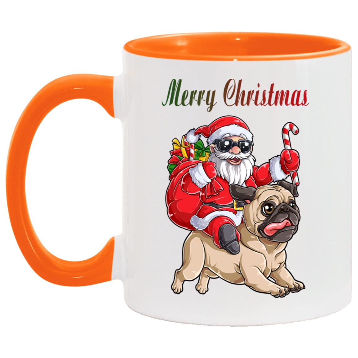 Christmas Santa Claus Riding Pug Xmas Boys Girls Pugmas Dog Merry Christmas