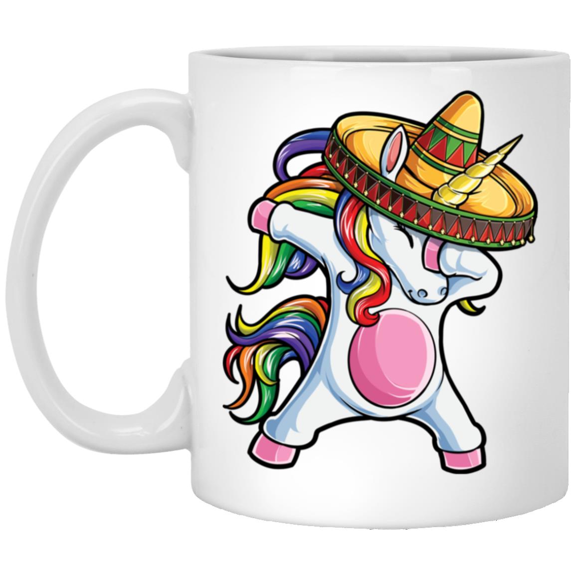 Dabbing Unicorn Cinco de Mayo Rainbow Sombrero