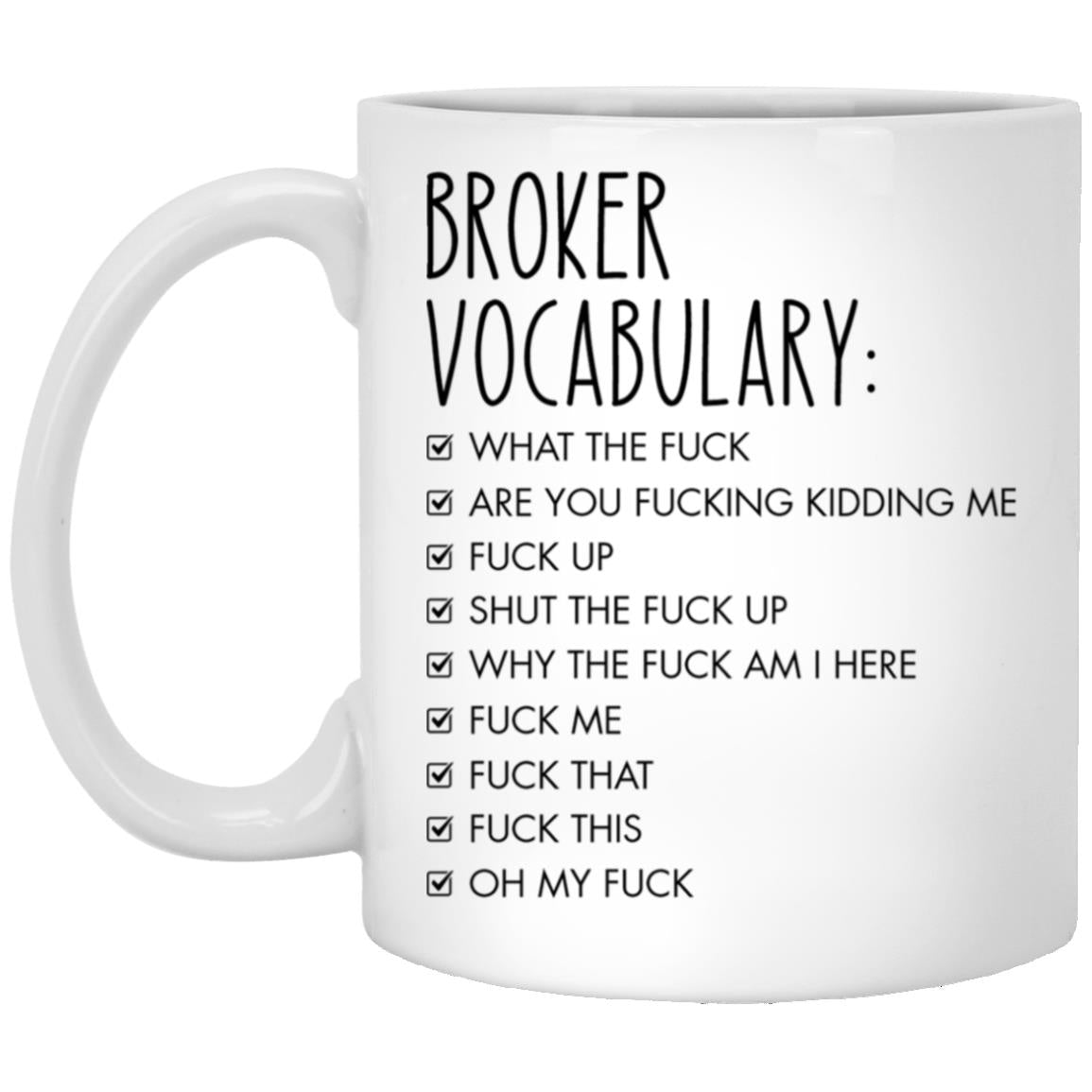 Broker XP8434 11oz White Mug