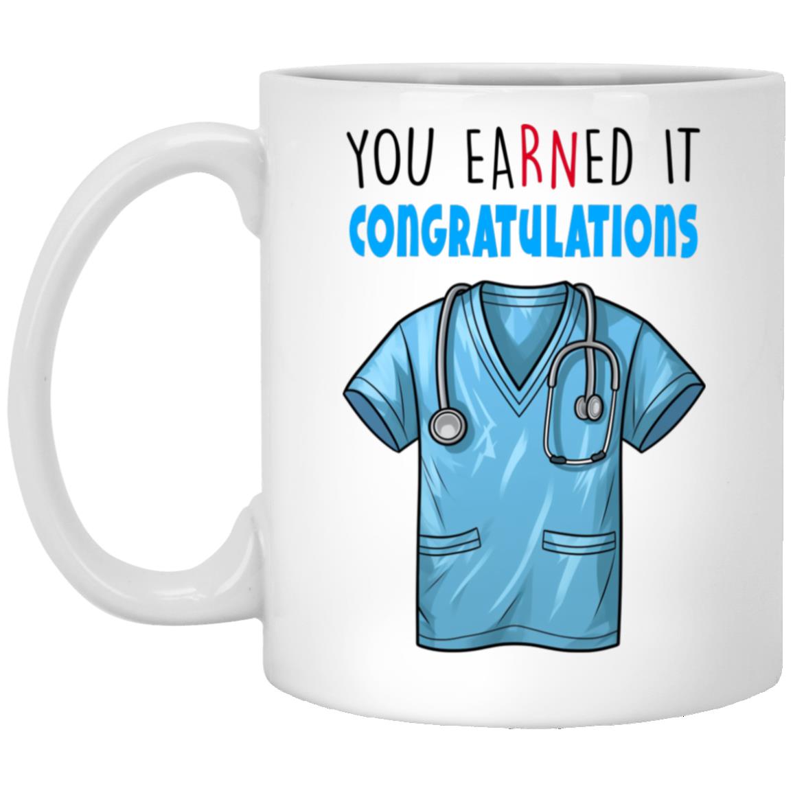 Cute Nurse Graduation Card - Lovely RN Graduation Greeting Card - You Earned It Congratulations Card - Gift for New Nurse