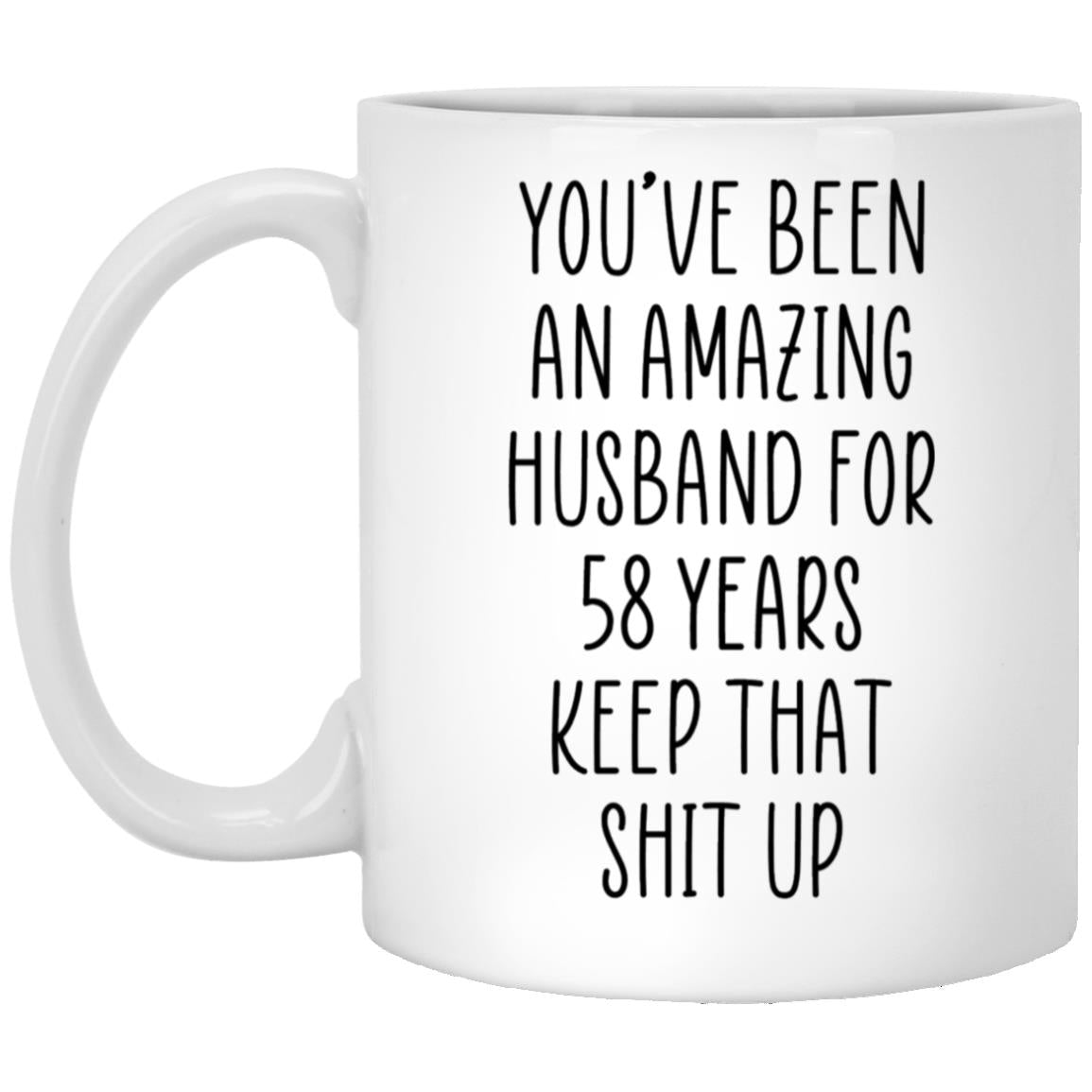 husband 58 years XP8434 11oz White Mug