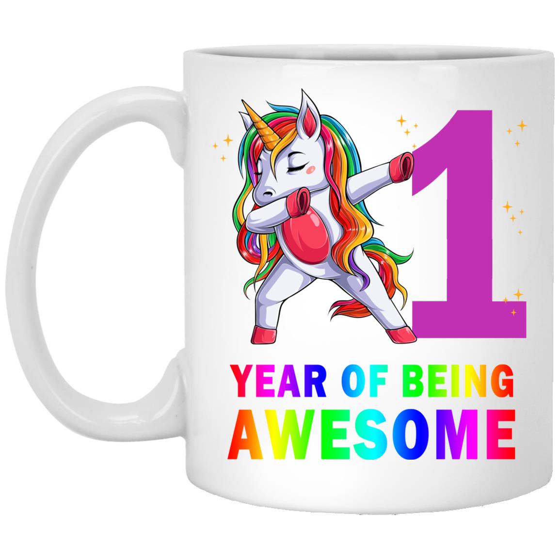 1 Years Old Unicorn Dabbing 1st Birthday Girl Unicorn Party
