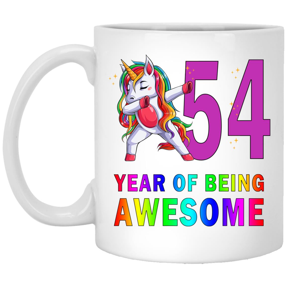 54 Years Old Unicorn Dabbing 54th Birthday Girl Unicorn Party