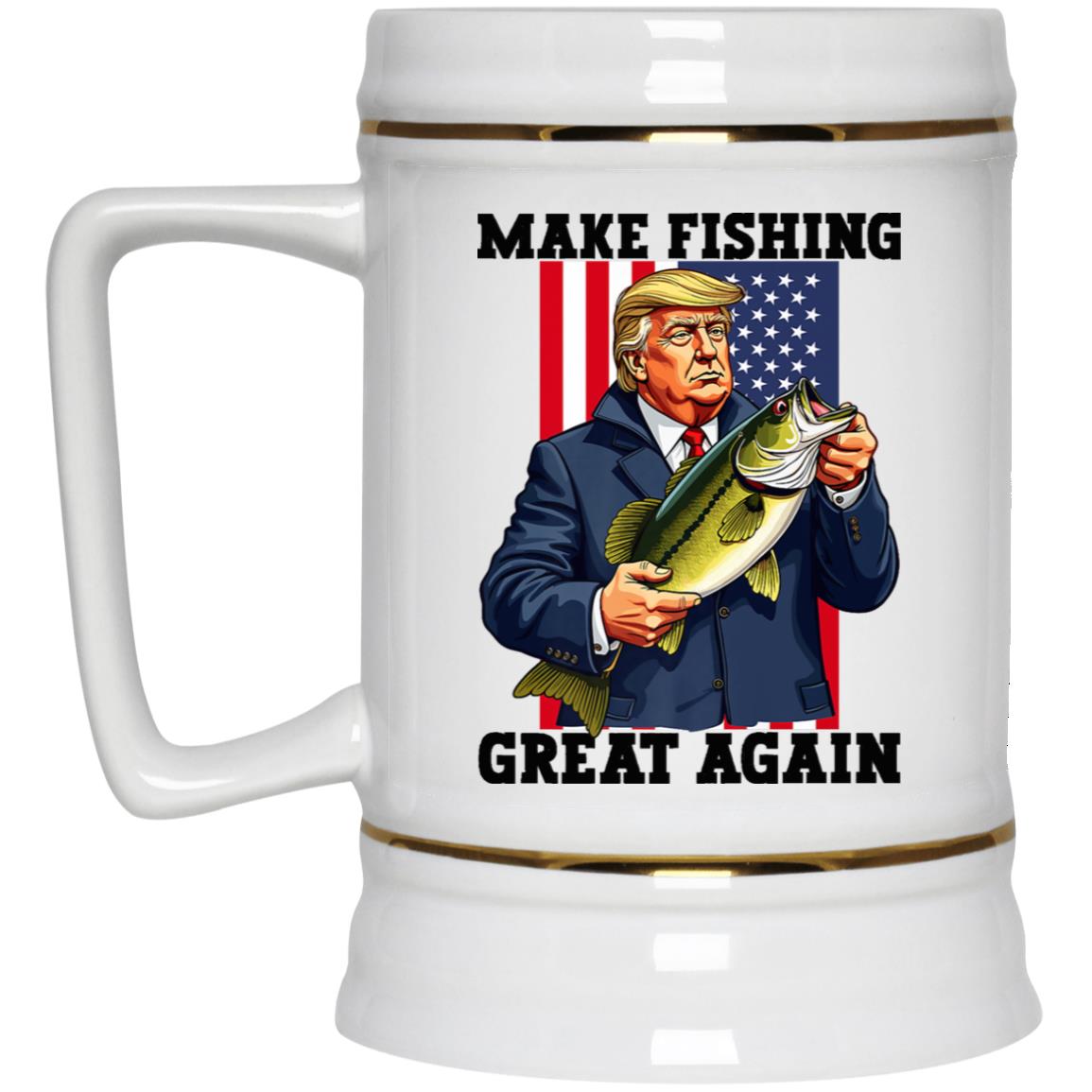 Make Fishing Great Again Funny Bass Fishing Humor Trump