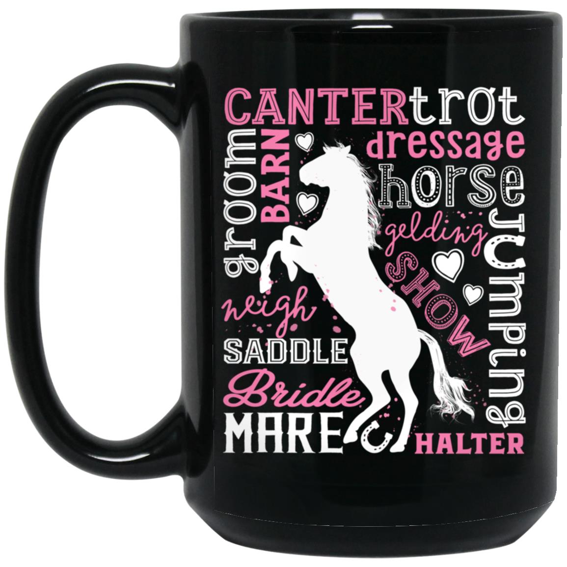 Horse Funny Equestrian Horseback Riding Typography