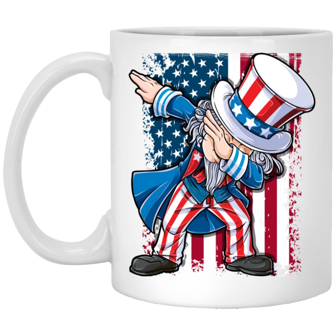 Dabbing Uncle Sam 4th of July USA American Flag