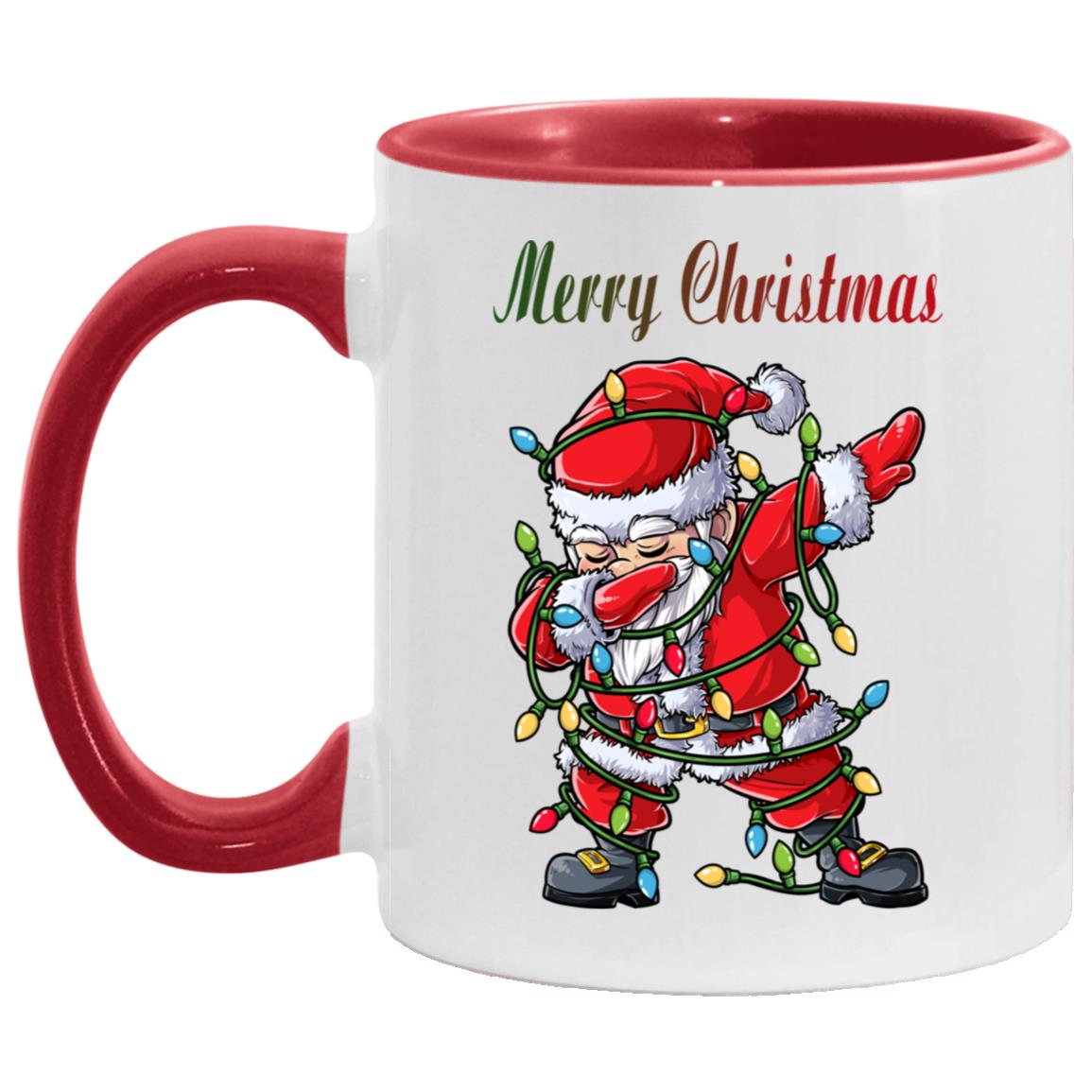 Dabbing Santa Christmas Tree Lights Xmas Merry Christmas