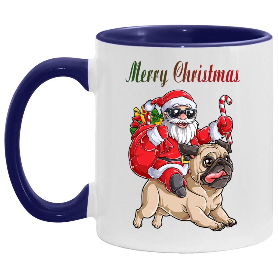 Christmas Santa Claus Riding Pug Xmas Boys Girls Pugmas Dog Merry Christmas