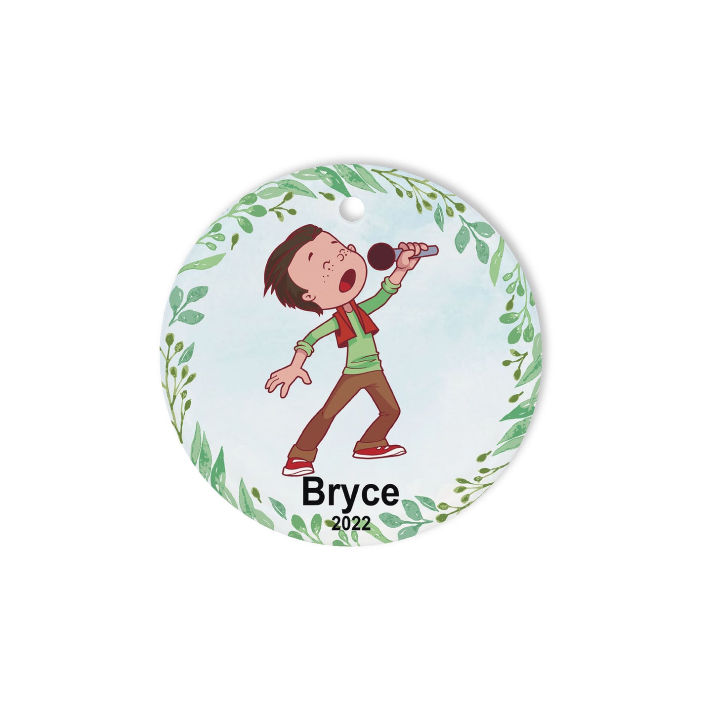 2725234168 Both - Circle Ceramic Ornament (2 sided)