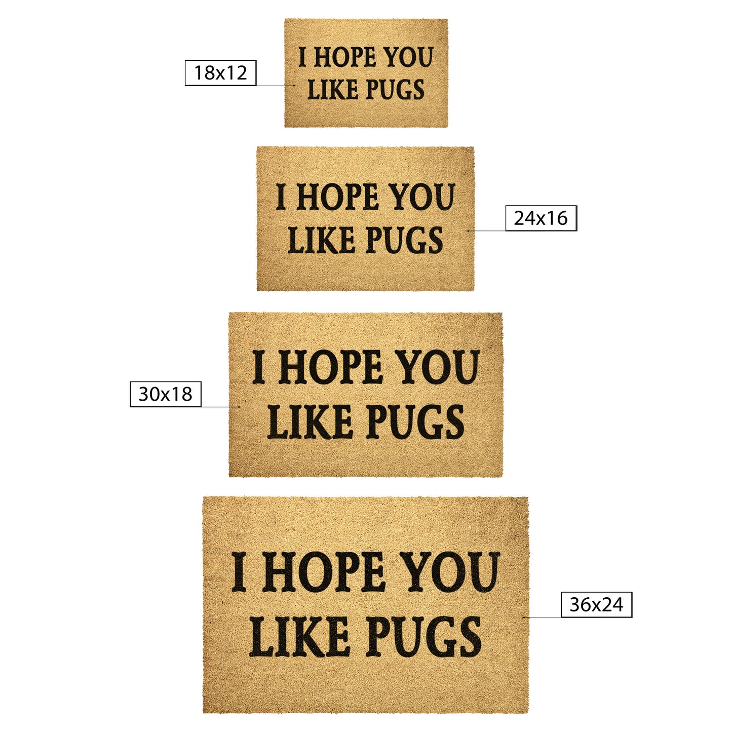 1219827769 I hope you like Pugs Doormat