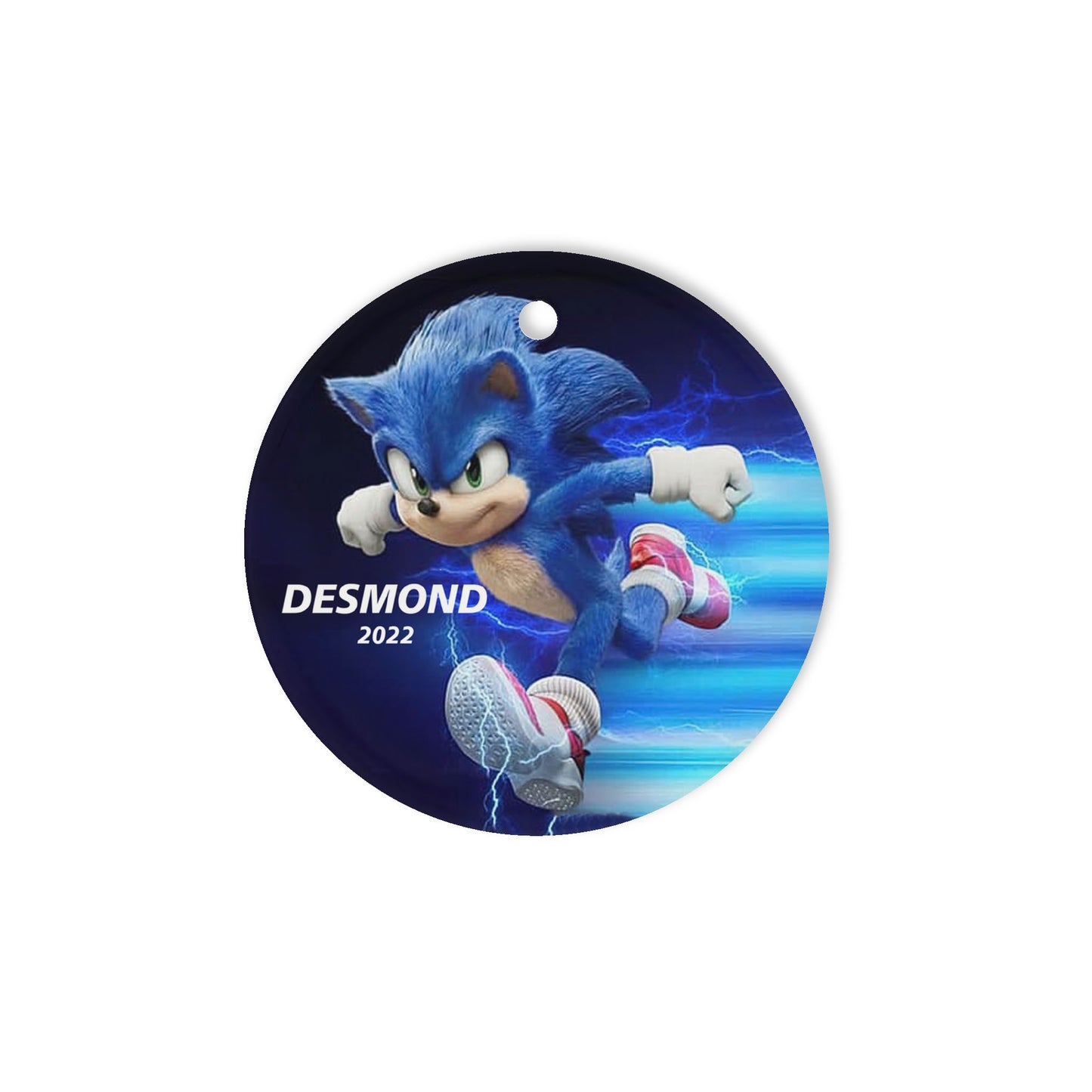 2726809543 both - Circle Ceramic Ornament (2 sided)