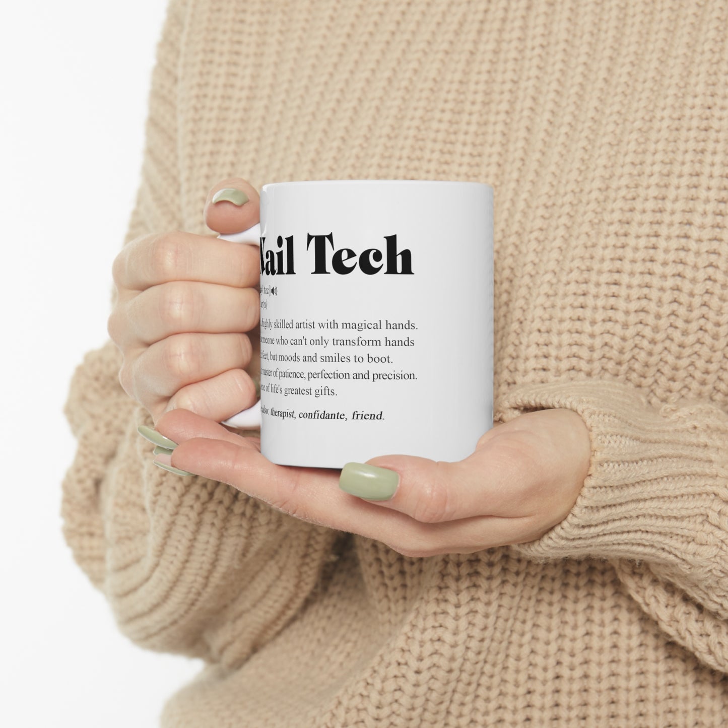 B09T396ZZD Nail Tech Mug - Nail Tech Gifts - Nail Technician Gifts - Nail Tech Christmas - Birthday Gift 11oz Printify