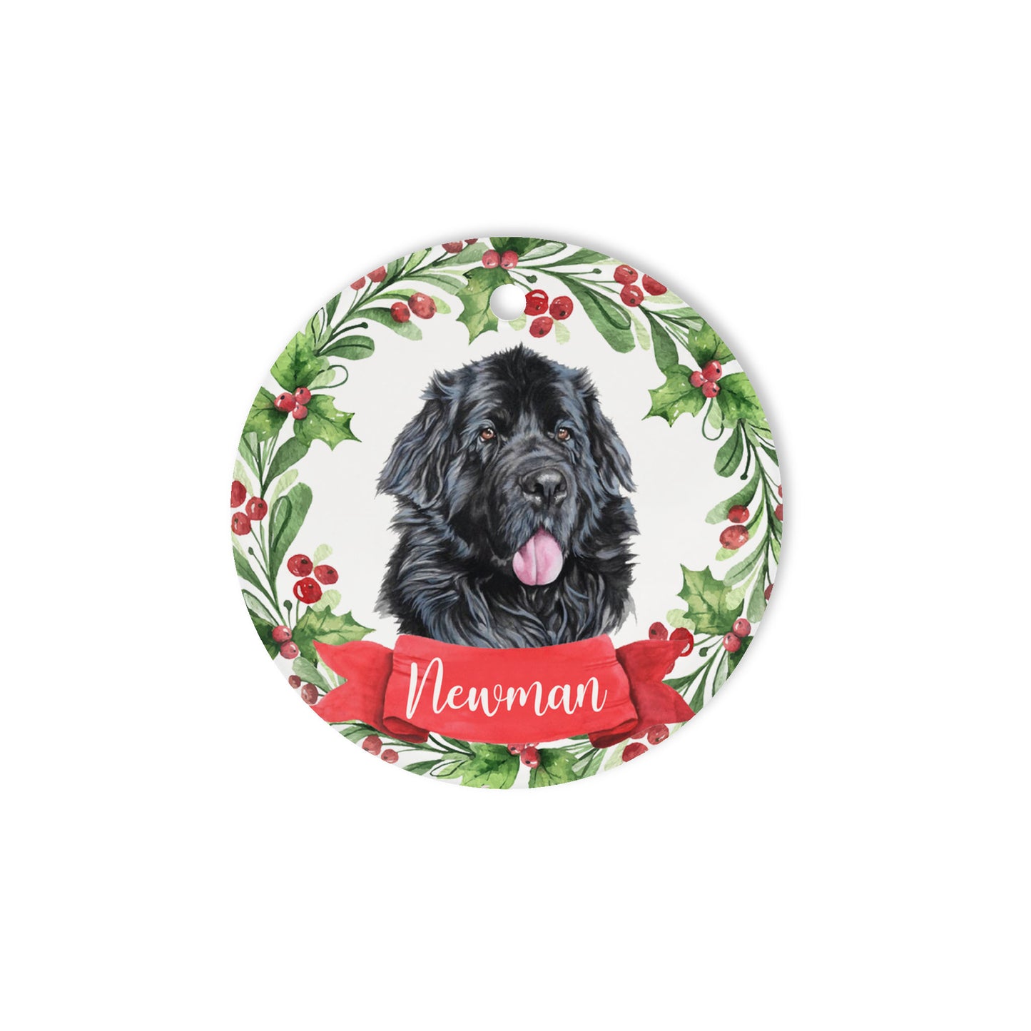 2728464956 both - Circle Ceramic Ornament (2 sided)