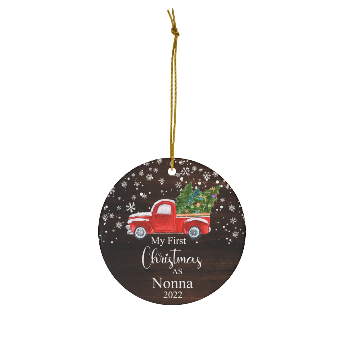 My First Christmas As Nonna Ornament 2022 - Both side