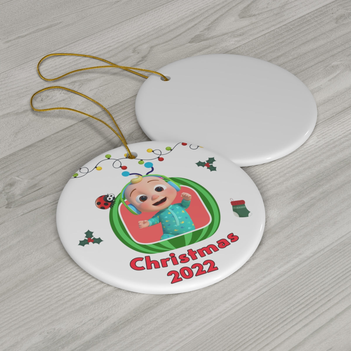 Cocomelon Christmas 2022 Ornaments - Cocomelon Ornaments - Cocomelon Ornaments for Christmas Tree - Cocomelon Fans Gifts - Kids Christmas Ornament Printed on One Side