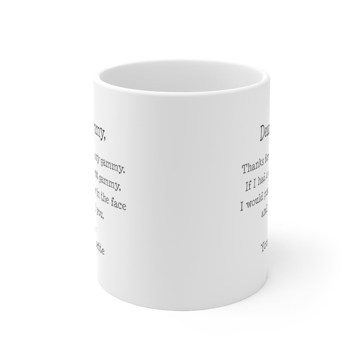 B098L9LXGX Gammy Mug For Mothers Day Funny Dear Gammy Punch In The Face From Your Favorite Coffee Cup For Women 11oz printify
