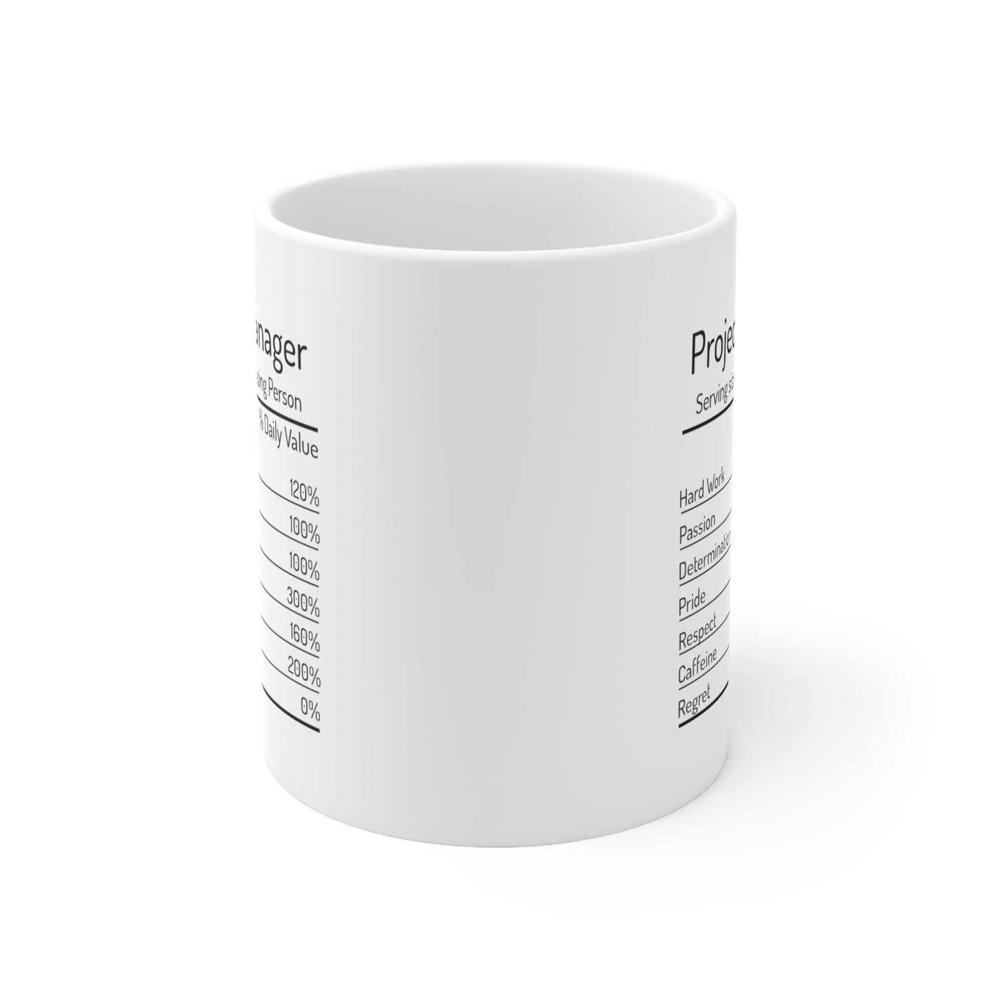Project Manager Nutrition Facts Mug 2726904739