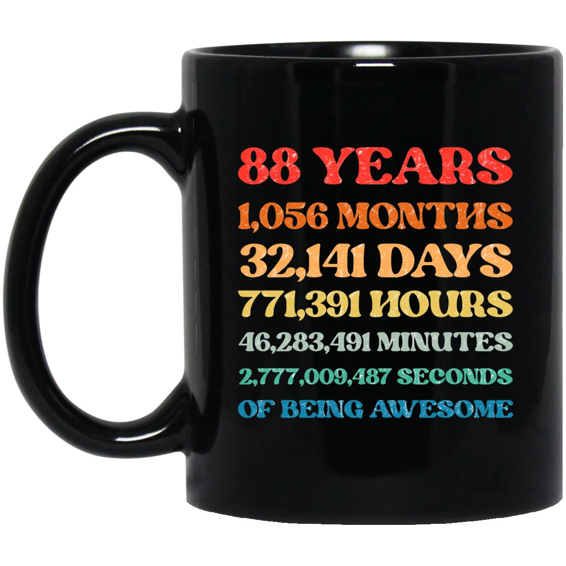 88 years BM11OZ 11 oz. Black Mug