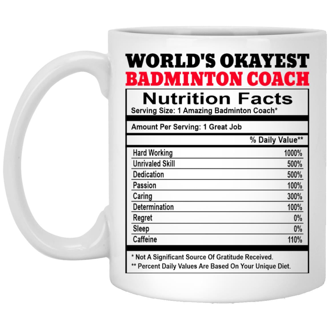Badminton Coach XP8434 11 oz. White Mug