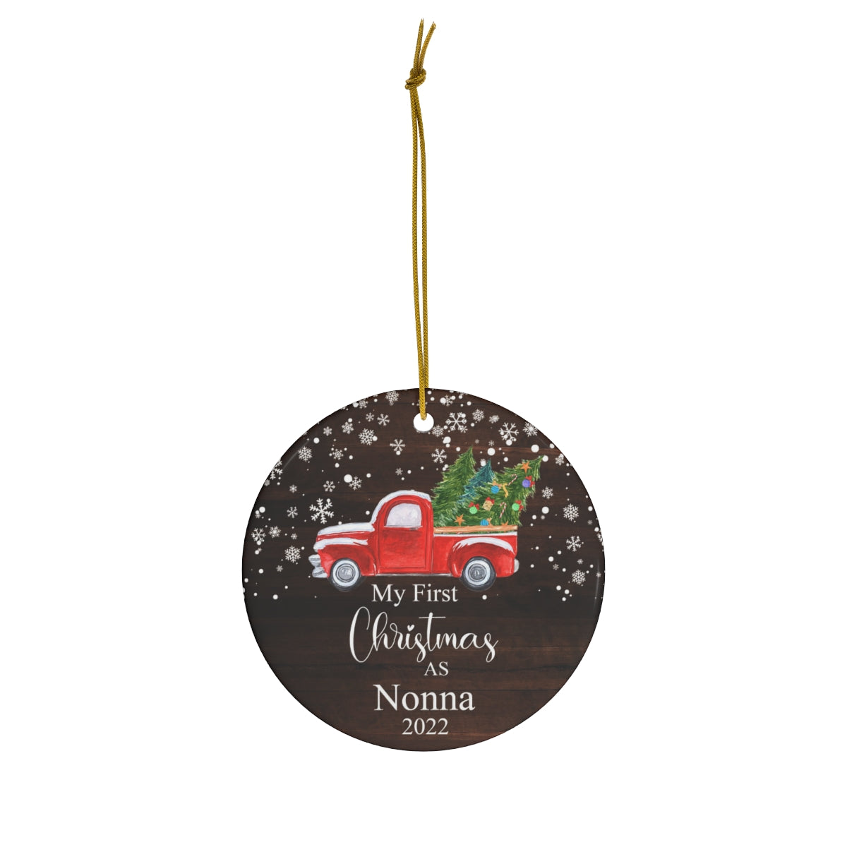 My First Christmas As Nonna Ornament 2022 - Both side