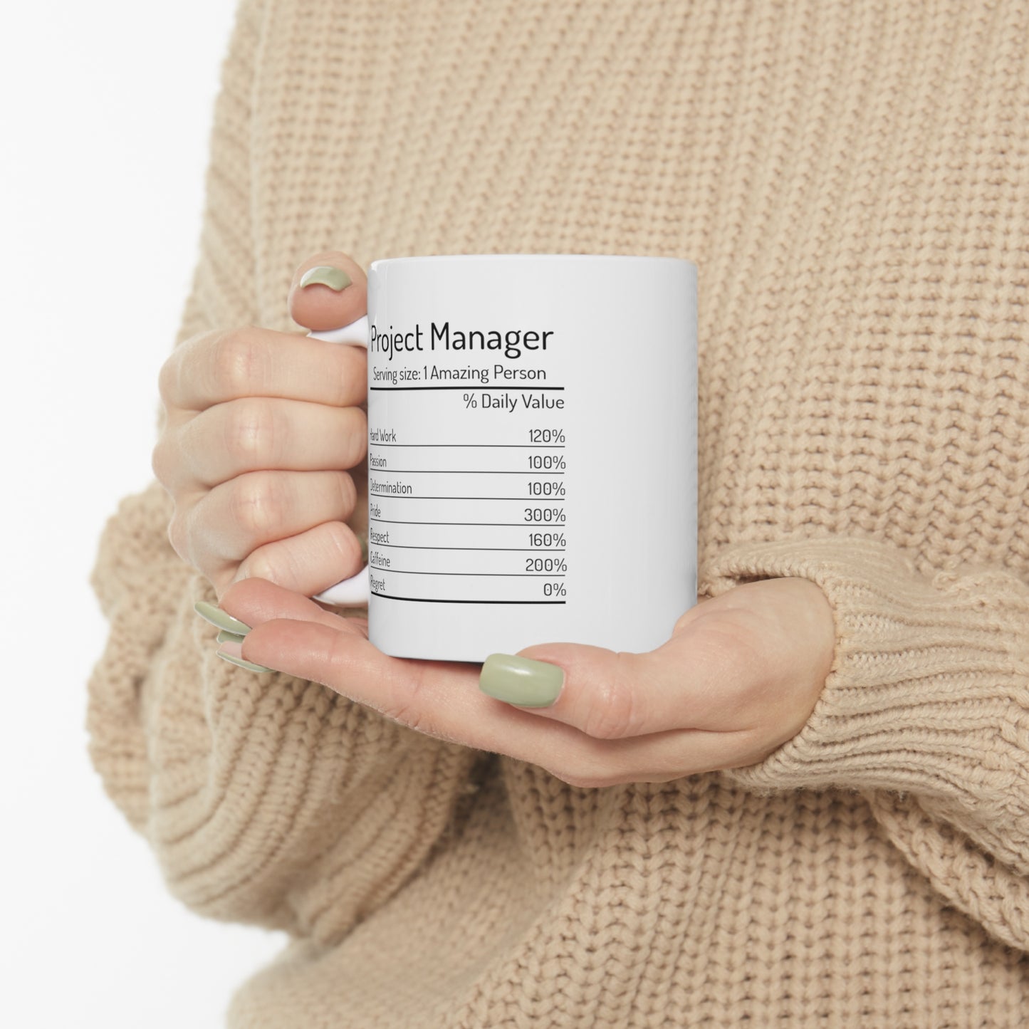 Project Manager Nutrition Facts Mug 2726904739