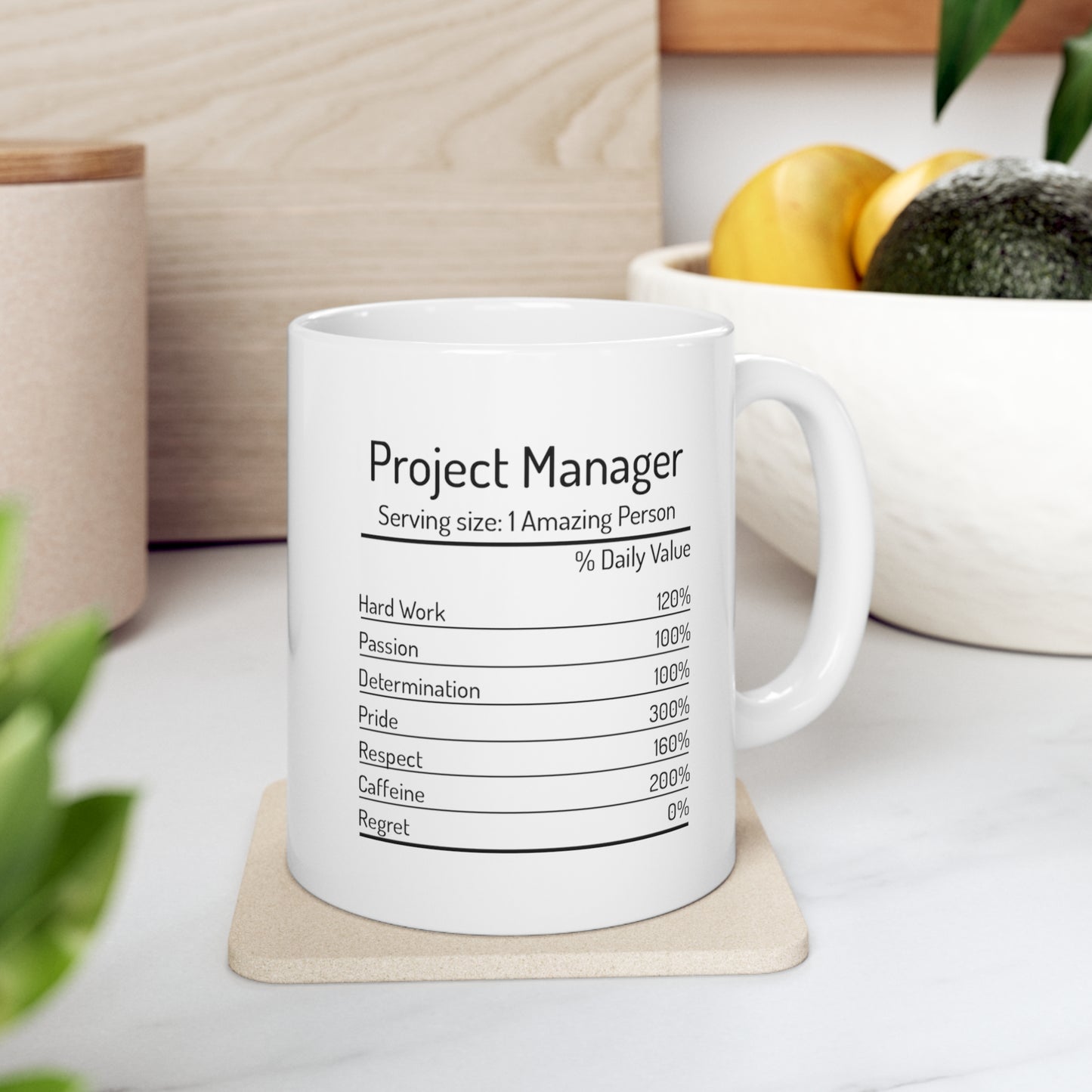 Project Manager Nutrition Facts Mug 2726904739