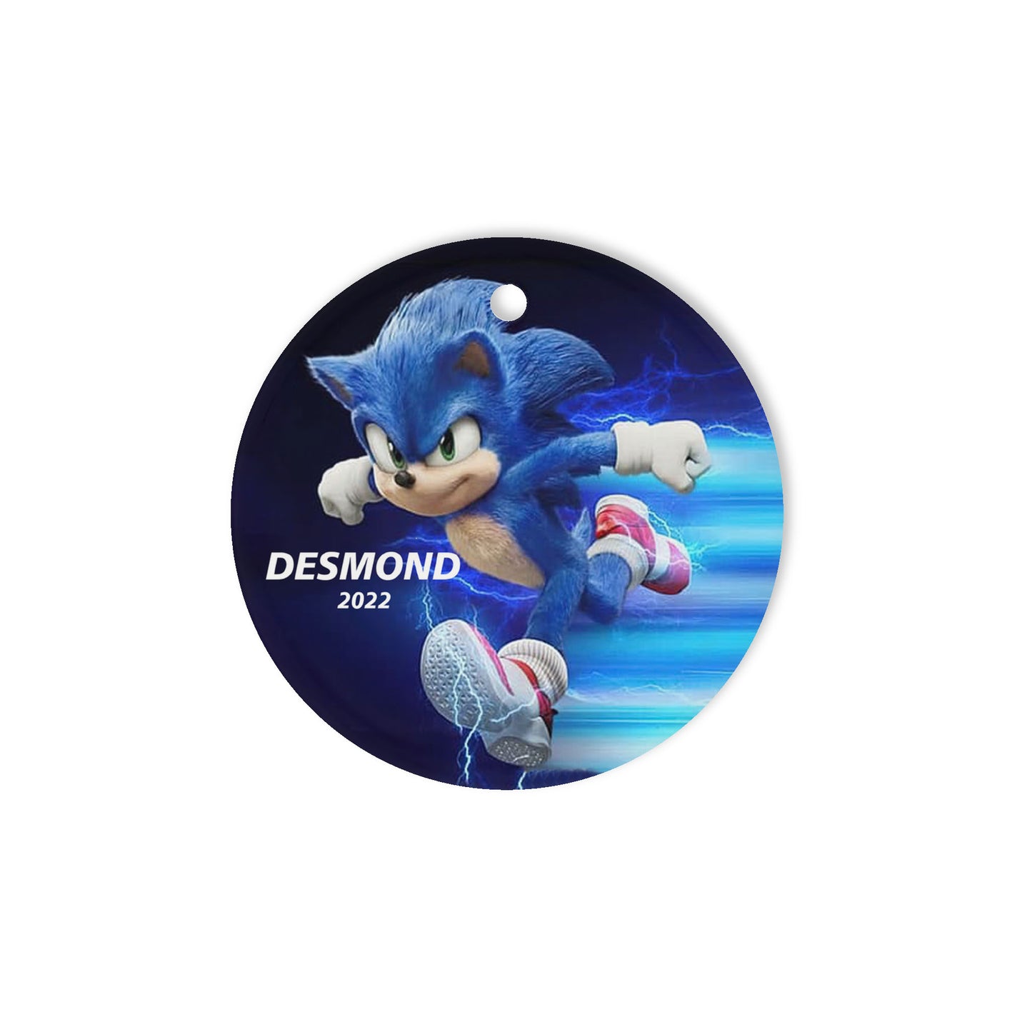 2726809543 both - Circle Ceramic Ornament (2 sided)