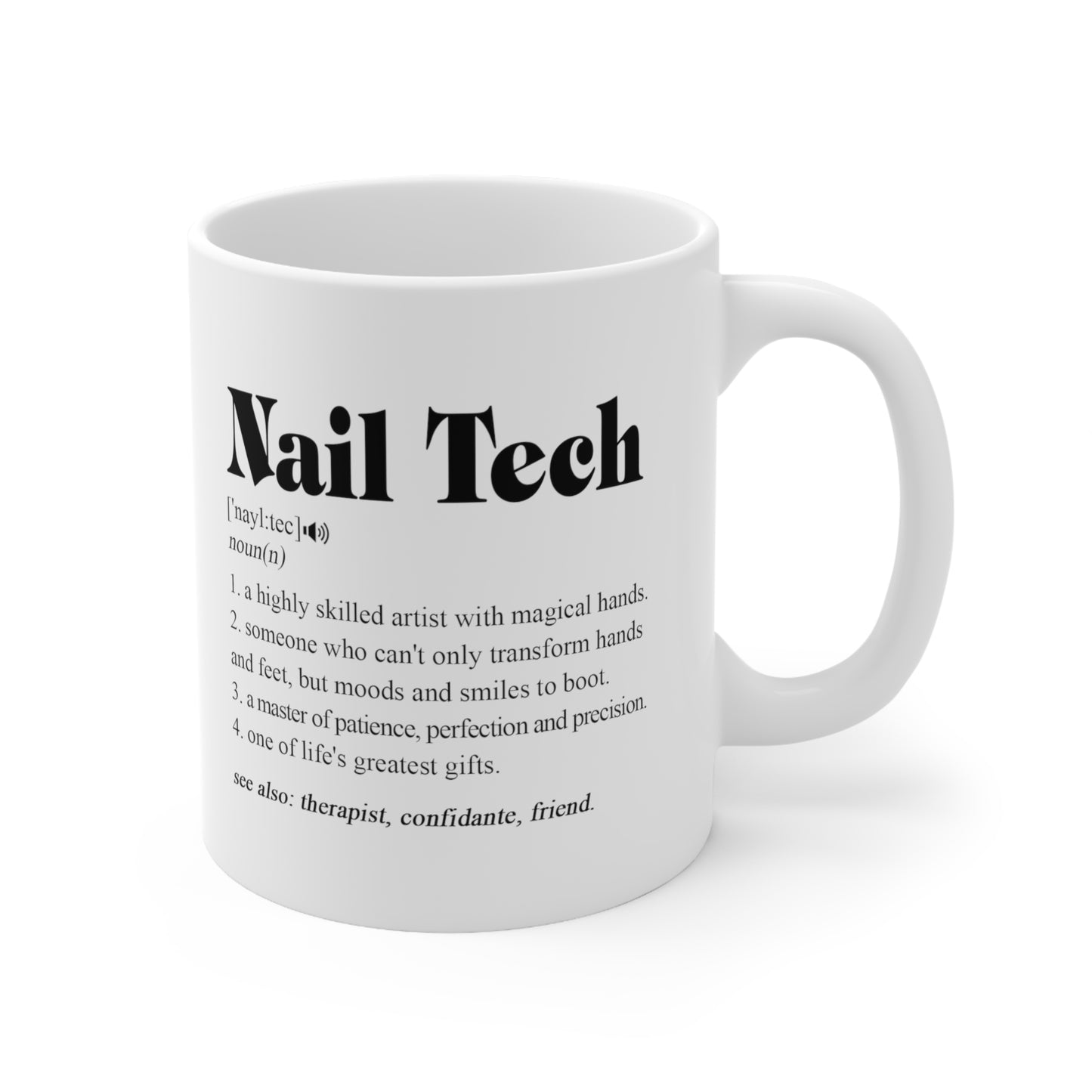 B09T396ZZD Nail Tech Mug - Nail Tech Gifts - Nail Technician Gifts - Nail Tech Christmas - Birthday Gift 11oz Printify